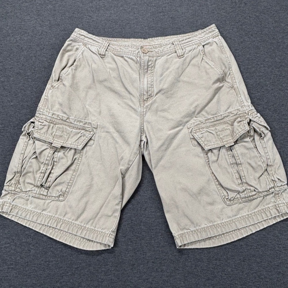 The North Face Shorts Mens 34 Khaki Cargo Cotton Multiple Pocket Utility Outdoor